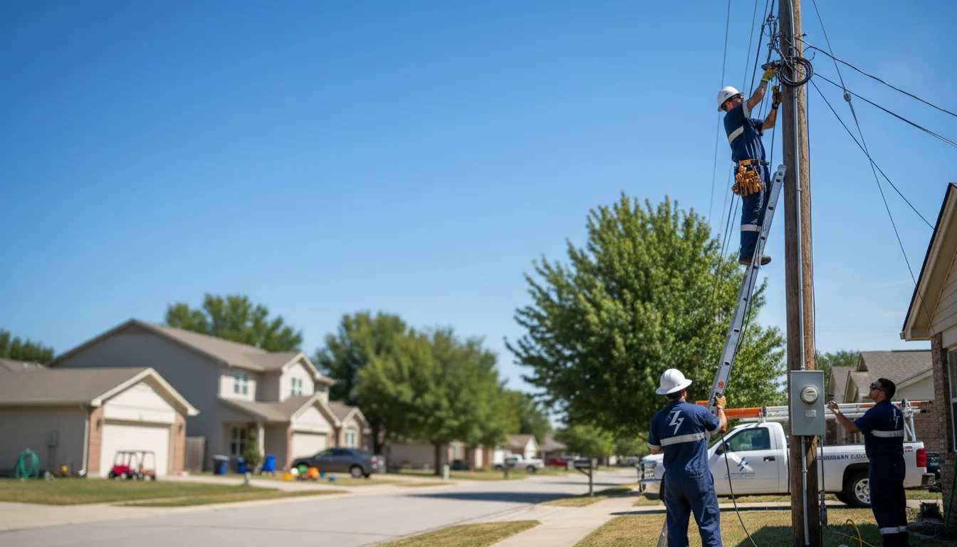 Residential electrician providing installation services in Omaha, AR